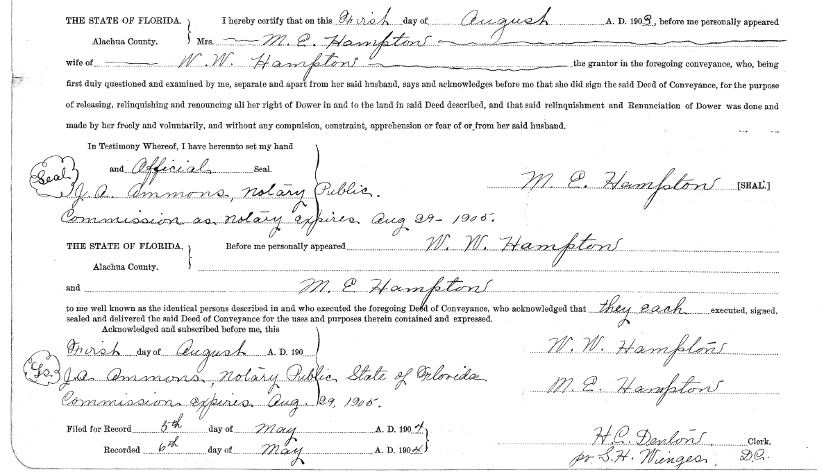 Deed Record 59 Alachua County Florida Deed Record 59 Alachua County Florida
