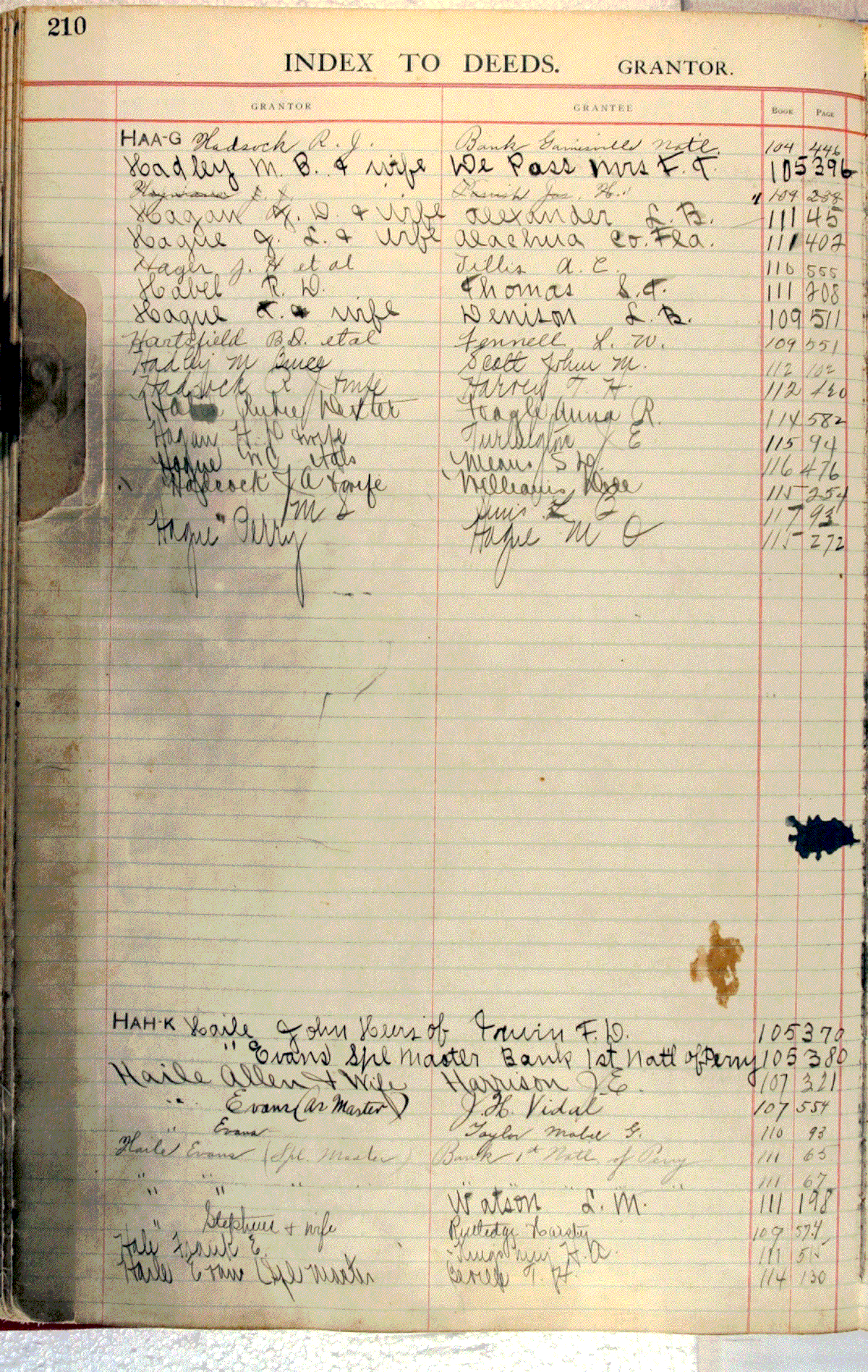 Deed Index 12, Alachua County, Florida