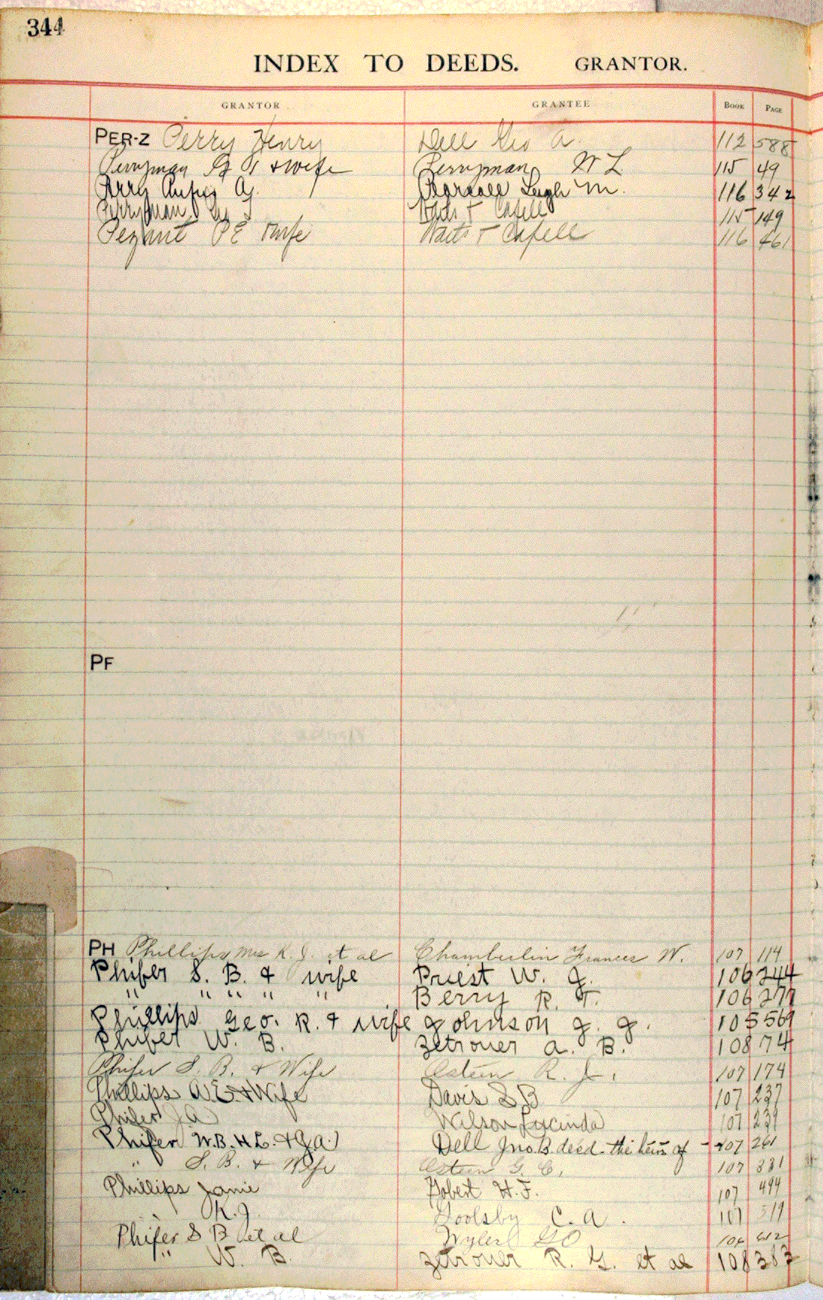 Deed Index 12, Alachua County, Florida