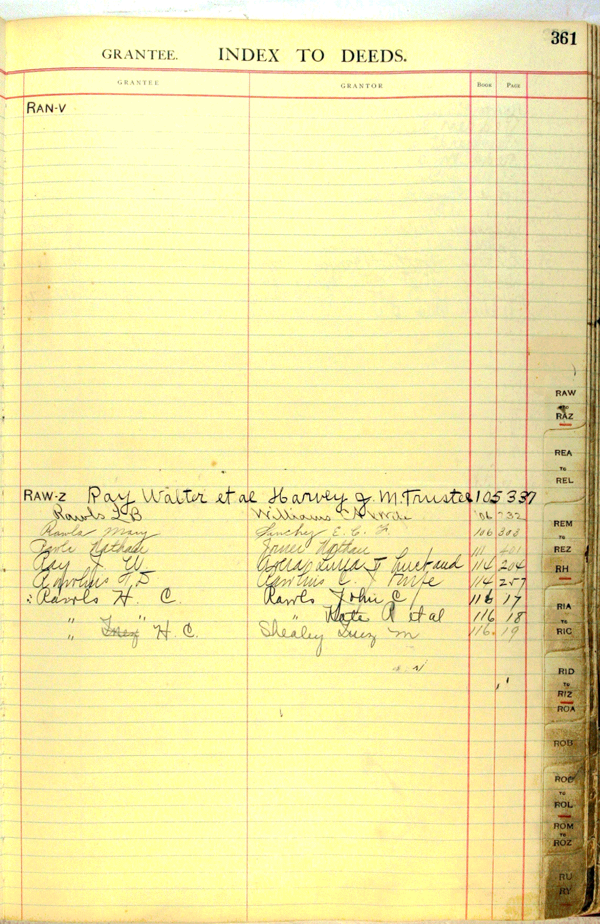 Deed Index 12, Alachua County, Florida