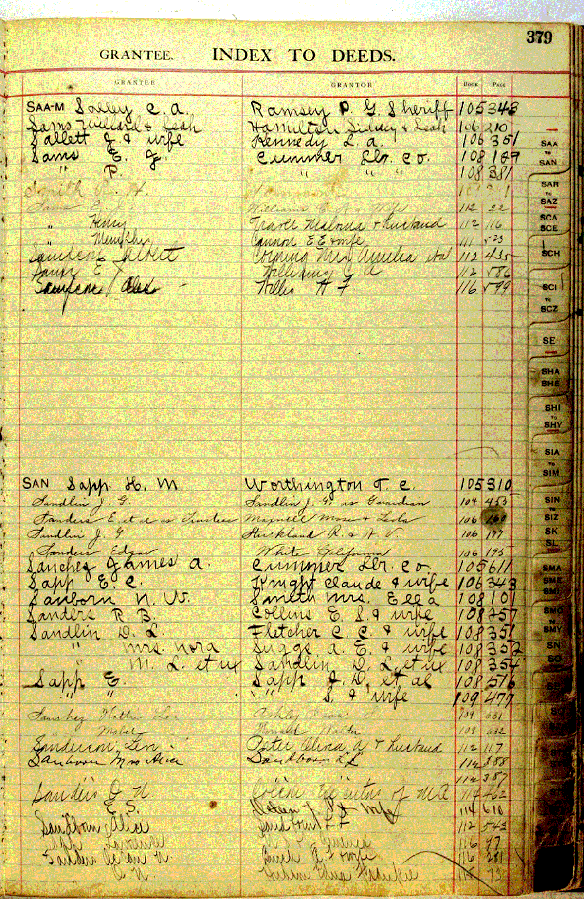 Deed Index 12, Alachua County, Florida