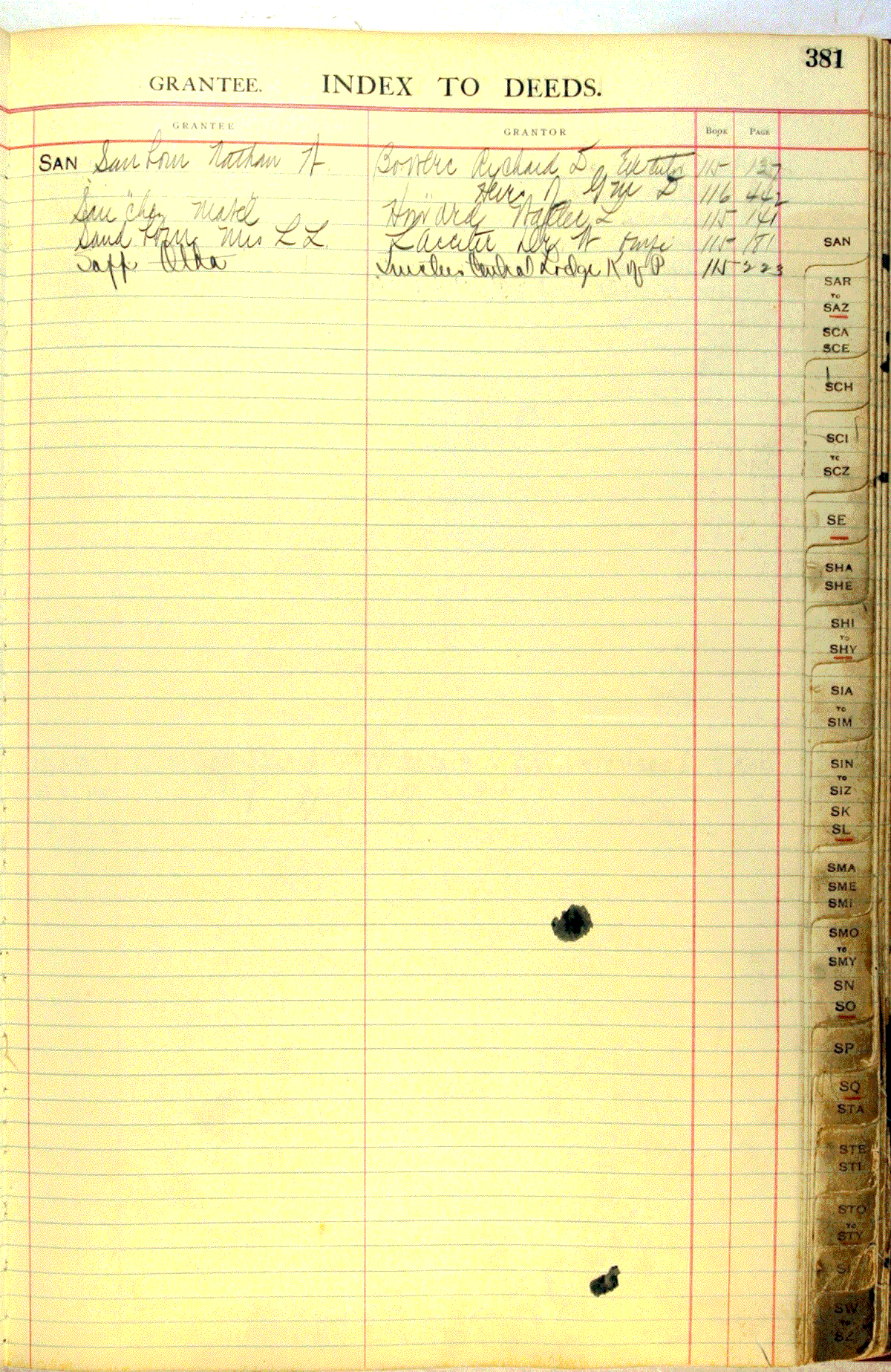 Deed Index 12, Alachua County, Florida