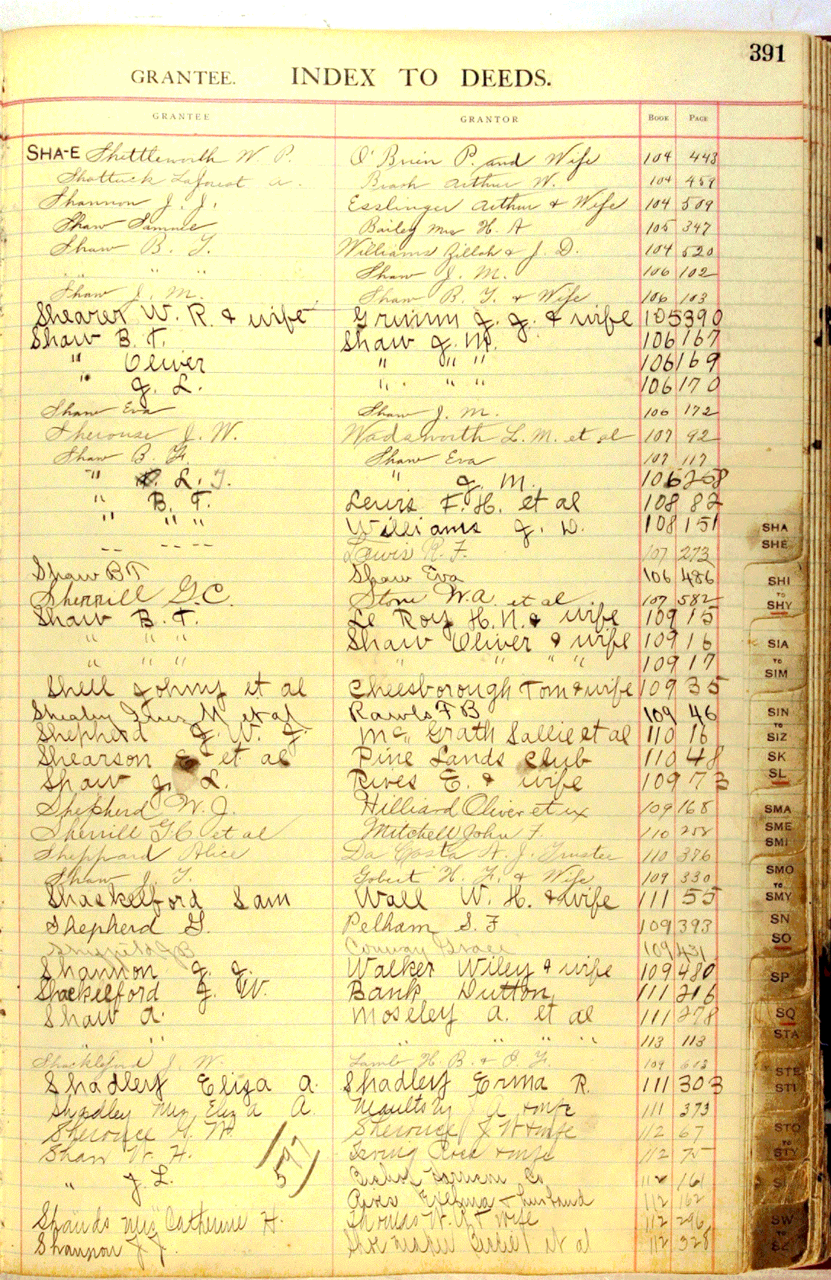 Deed Index 12, Alachua County, Florida