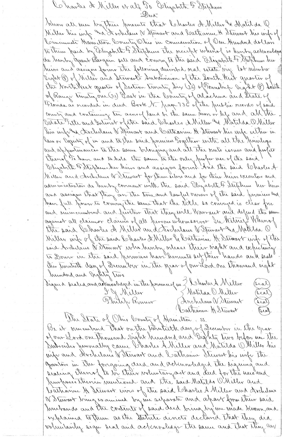 Deed Record O Alachua County Florida